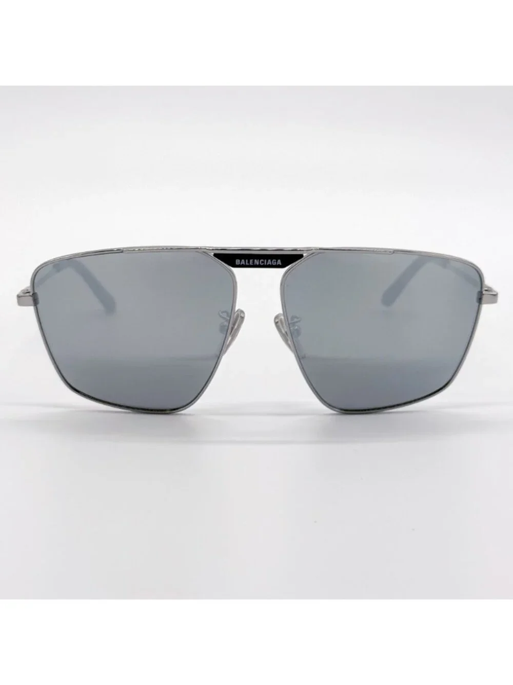 New Balenciaga Sunglasses Silver Pillot Frame Unisex  display picture 1